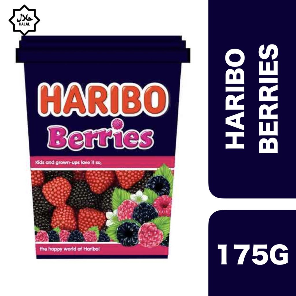 Haribo Berries Gummy 175g (Halal) ++ ฮาริโบ้ กัมมี่รสเบอร์รี่ 175 กรัม (ฮาลาล)