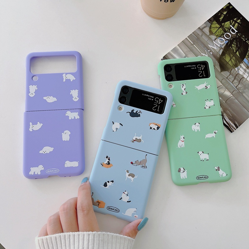 เคสโทรศัพท์มือถือ ลายการ์ตูนสัตว์น่ารัก สีแคนดี้ สไตล์เกาหลี สําหรับ Samsung Z Flip 3 4 5 Galaxy Z Flip4 Flip5 - รูปที่ 5