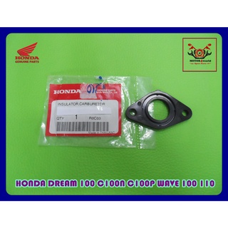 HONDA DREAM100 C100N C100P WAVE100 WAVE110 INSULATOR CARBURETOR "GENUINE PARTS" // ไฟเบอร์คาร์บูเรเตอร์ ของแท้