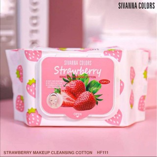 ทิชชู่เช็ด​เครื่อง​ส​ำ​อา​งค์​ SIVANNA​ COLORS​ STRAWBERRY MAKEUP CLEANSING : HF111