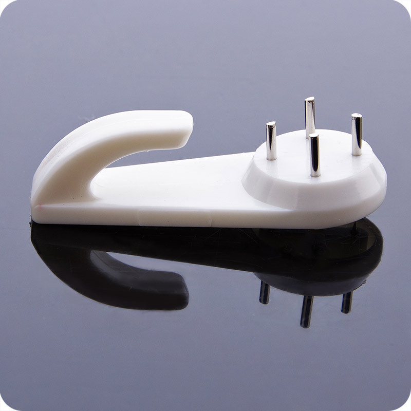 มัลติฟังก์ชั่พลาสติกสีขาวที่มองไม่เห็นตะขอติดผนัง / กรอบรูปวาดตะขอ / เสื้อผ้าหมวกผ้าเช็ดตัวกุญแจที่มองไม่เห็นตะขอ / ตะขอแขวนเล็บไร้รอยต่อ - รูปที่ 7