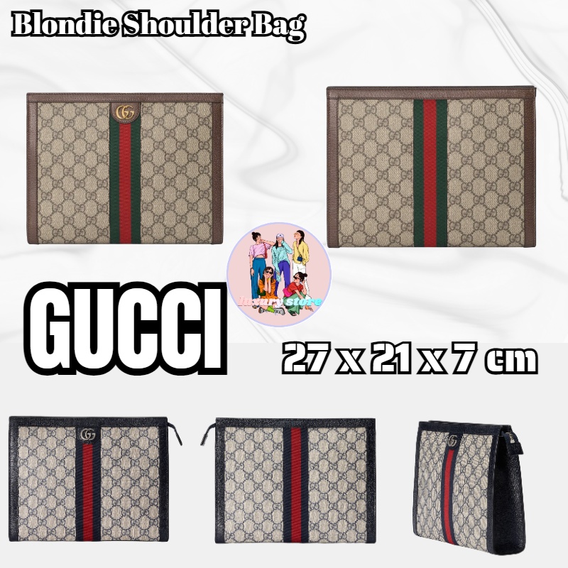 Gucci Ophidia series คลัทช์/สไตล์คลาสสิก/กระเป๋าโทรศัพท์มือถือ/กระเป๋าใส่เหรียญ
