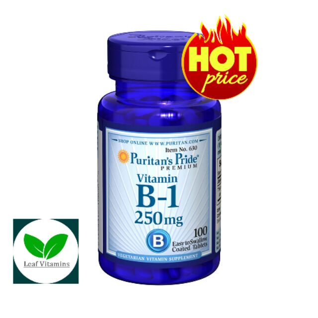 Puritan's Pride Vitamin B-1 250 Mg / 100 Tablets (วิตามินบี 1) | Shopee ...