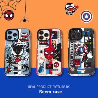 🔥พร้อมส่ง🔥Impact Bumper case เคสไอโฟน 11 13 8พลัส SpiderMan venom โปร่งใส เคส for iphone 12 11 pro max Xr X 7 8 plus cas