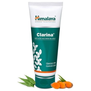 Himalaya Clarina Anti-Acne Face Wash Gel 60 ml เจลล้างหน้าลดสิวอักเสบ สูตรเข้มข้น