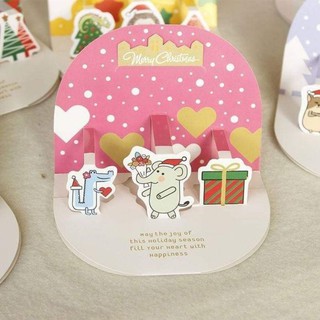 #พร้อมส่ง ป๊อปอัพการ์ด 10 แผ่น+ ซอง +สติ๊กเกอร์ตกแต่ง