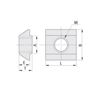 Slide Nut 20-40mm Pack10 สไลด์นัท น็อตตัวเมีย