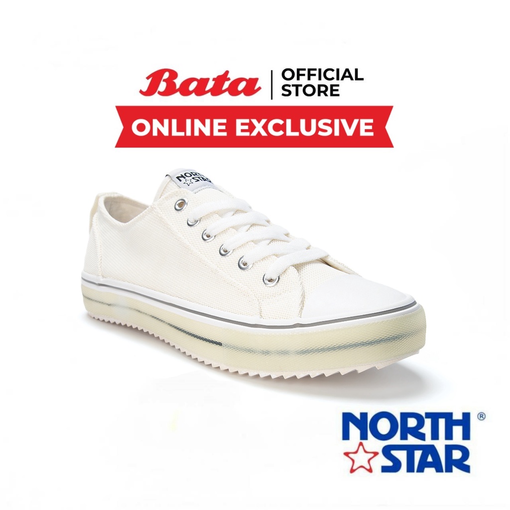 Bata บาจา ยี่ห้อ North Star รองเท้าสนีคเคอร์ รองเท้าผ้าใบ ข้อสั้น สำหรับผู้ชาย รุ่น Maclean สีขาว 8201008