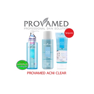 Provamed  Acni Clear Facial Toner 200 ml/ Acni Clear Cleansing Water 200 ml/ Acni Clear Cleansing Gel 120ml