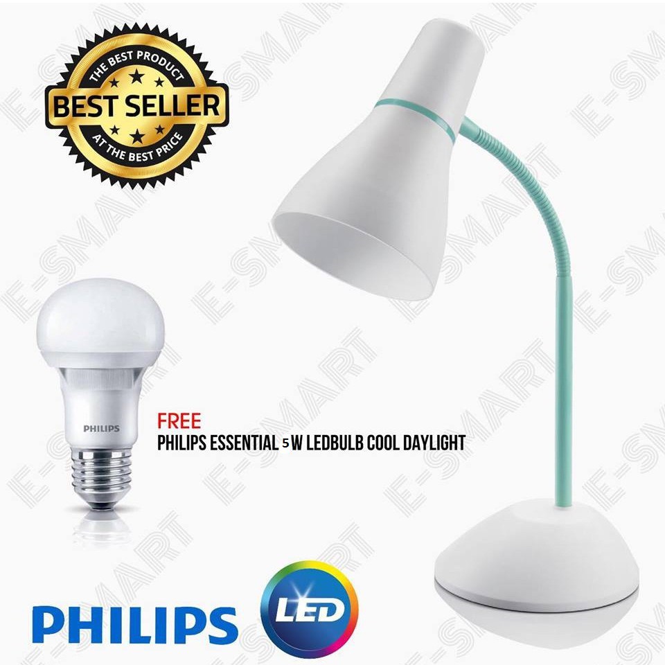 Philips 71567 โคมไฟตั้งโต๊ะ PEAR ออกแบบมาสําหรับประหยัดพลังงาน/หลอดไฟ LED (ฟรี LEDBULB)