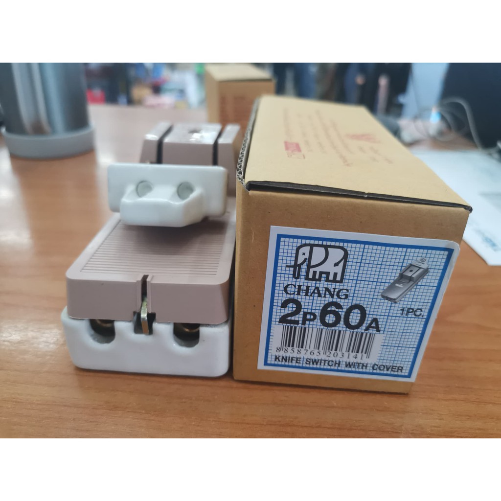 คัทเอาท์ช้างแท้ 2P 60A 600V ตราช้าง