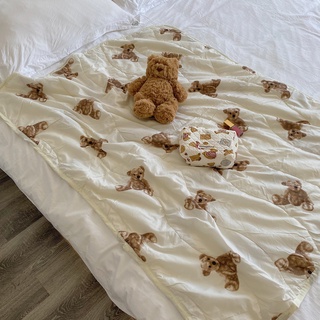 (พร้อมส่ง🧸) ins ~ ผ้าห่ม Teddy Bear ผ้าห่มลายหมี ผ้าห่มน่ารัก!