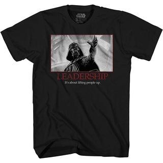 เสื้อยืดครอปเสื้อยืด พิมพ์ลายโปสเตอร์ STAR WARS Darth Vader Leadership สําหรับผู้ชาย และผู้ใหญ่S-5XL