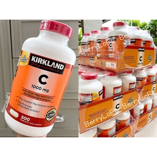 หมดอายุปี 2026🌟 KIRKLAND Signature Vitamin C 1000 mg.  กระปุกใหญ่ บรรจุ 500 เม็ด