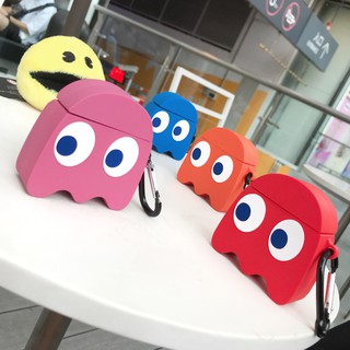 เคสหูฟังบลูทูธไร้สาย ซิลิโคนนิ่ม ลายการ์ตูน Pacman น่ารัก สําหรับ airpods 1 2