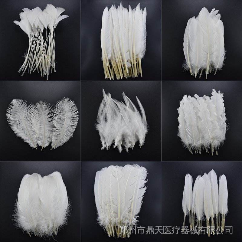 30ชิ้น/ล็อตสีขาวไก่หวานนกกระจอกเทศขนนกสําหรับ ทําเอง เป็ดขนห่านสําหรับเครื่องประดับทํางานแต่งงาน