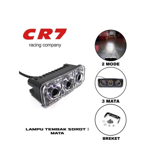 EO3 CREE 3-EYE LED 9 WATT SHOOTER LAMP BY CR7 2 โหมด