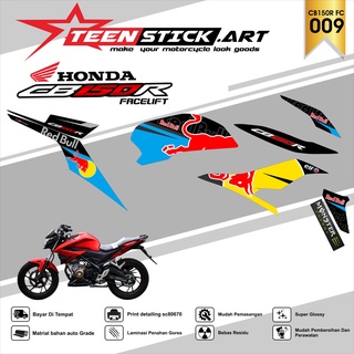 Striping CB 150R FACELIFT- แถบโฮโลแกรมโครเมี่ยม วินิล UV ใส HONDA CB 150R FACELIFT REDBULL 009