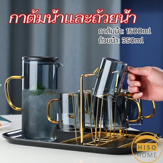 ถ้วยแก้วน้ำ เยือกน้ำแก้วมีฝาพลาสติก  kettle water cup