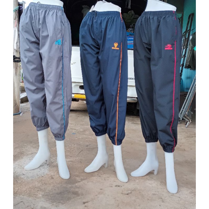 กางเกงผ้าร่มและผ้าวอมร์เนื้อยืดขาจ้ำขาปล่อบใส่ไปเรียนใส่ทำงานใส่ทำสวนทรงน่าใส่โลโก้ผ้าปัก