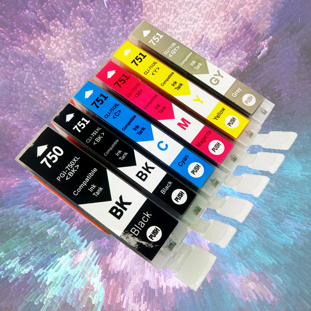 เครื่องพิมพ์หมึกสําหรับ Canon Pgi750 / Cli751 / Ix6770 / Mg5570 / Mg7170 / Mx727.