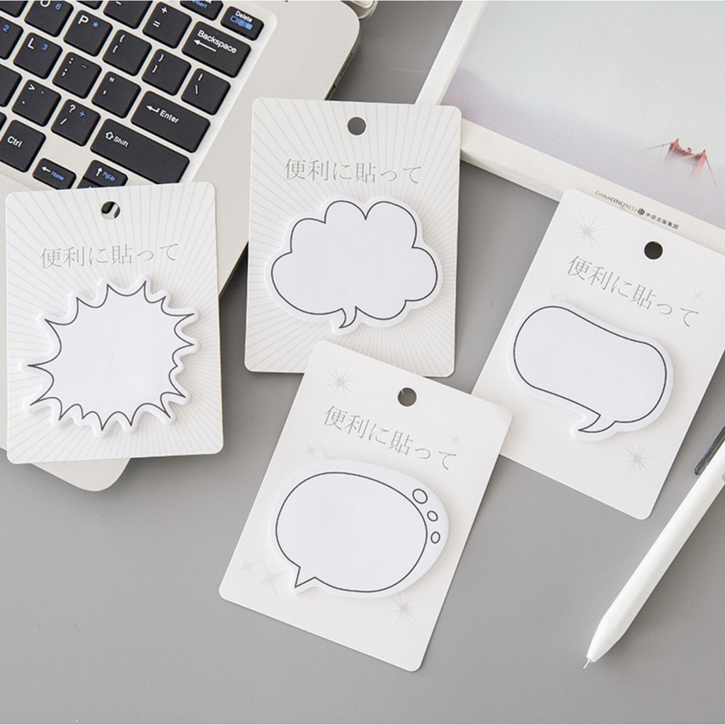 Dialog Box Sticky Notepad Pad กาวสติกเกอร์ Marker School Office Accessories