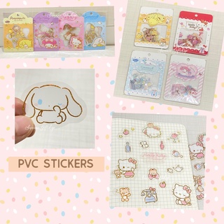 พร้อมส่ง สติกเกอร์ Sticker PVC ใส ลาย Kitty Melody Pom Cinnamoroll
