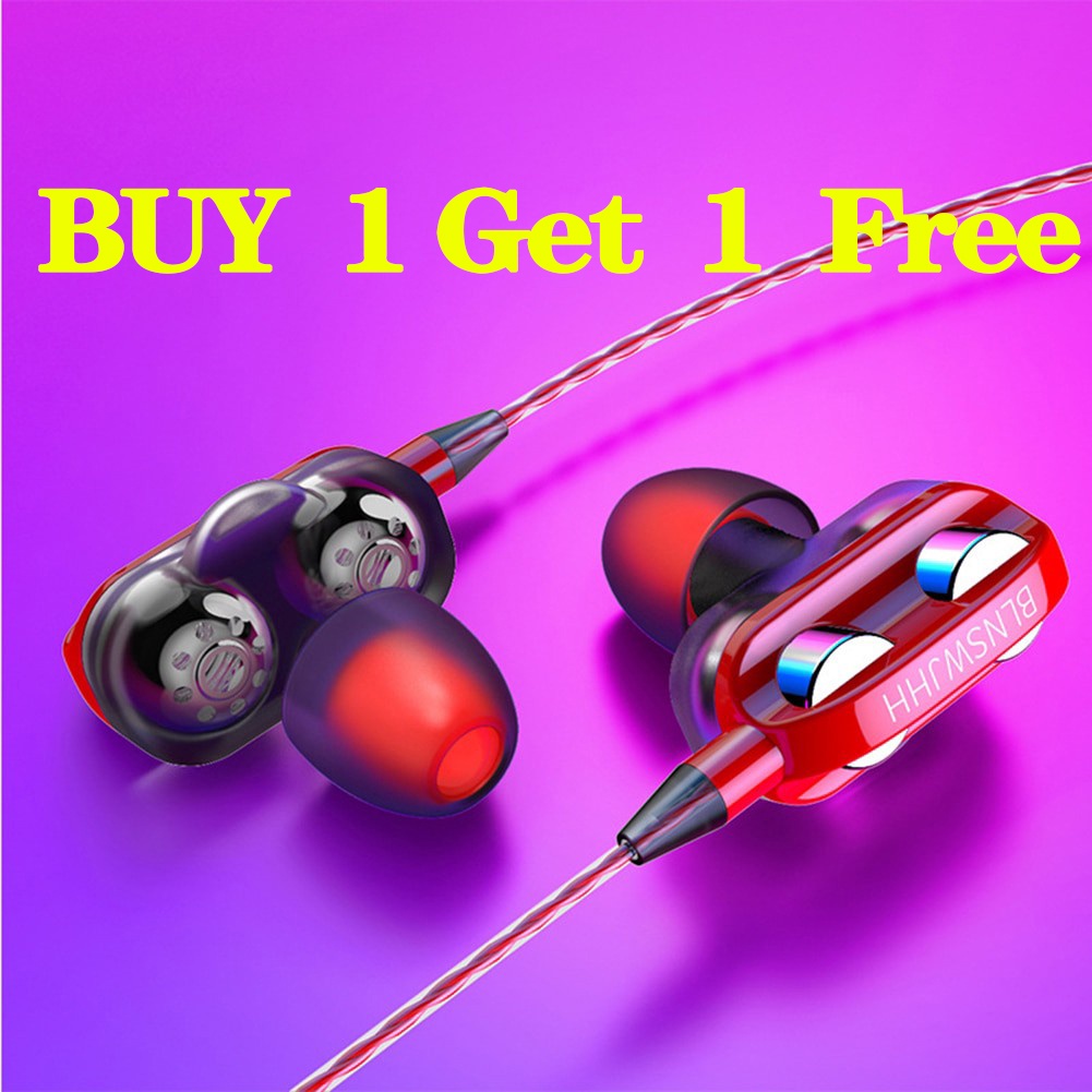 ซื้อ 1 Take 1New 3.5 มม.หูฟังสเตอริโอชนิดใส่ในหูหูฟังแบบมีสายหูฟัง PVC สําหรับโทรศัพท์มือถือ PC Head-Wearing สไตล์พร้อมไมโครโฟน