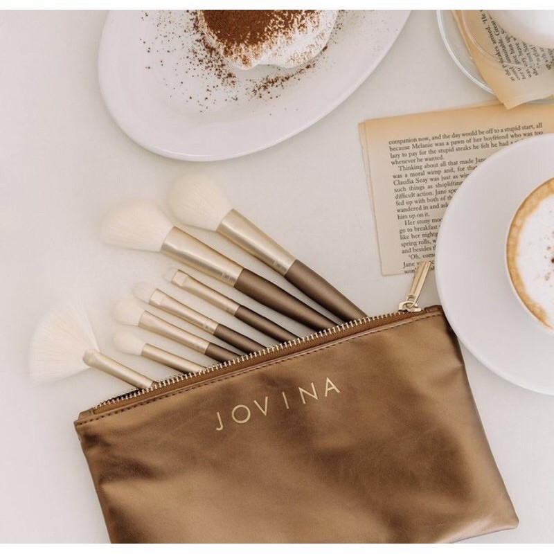 Jovina ชุดแปรงแต่งหน้า พร้อมส่งงงง JOVINA pro collection ขนนุ่มสุด แปรงแต่งหน้า แปรงแต่งหน้าแก้มกี้