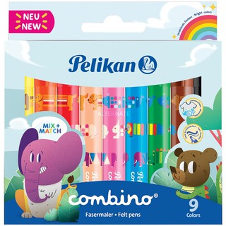 Pelikan สีเมจิกด้ามใหญ่ 9 สี ***ปลอดสารพิษ***