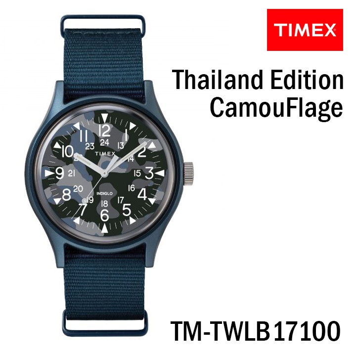 นาฬิกา Timex Thailand Edition TM-TWLB17100 นาฬิกาข้อมือผู้ชายและผู้หญิง สายผ้าไนล่อน สีน้ำเงิน