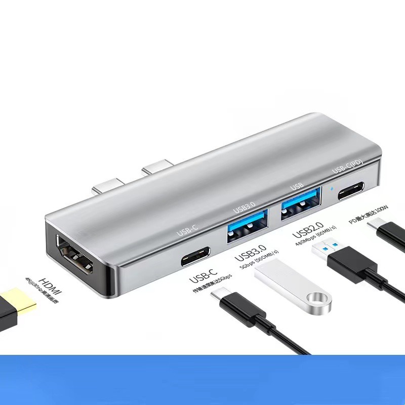 USB C Hub 5 in 1 Type C to HDMI 4K for MacBook Pro 2020, MacBook Air 2020, iPad Pro 2020, SAMSUNG