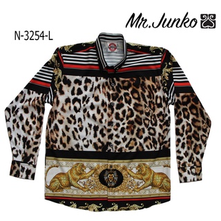 ⚡ ส่งฟรี⚡เสื้อเชิ้ตอาเสี่ย แขนยาว งานต่อลาย Mr-Junko N-3254-L ราคาคุ้มค่าที่สุด