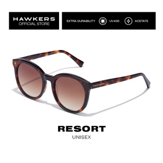 HAWKERS Carey Brown RESORT Sunglasses for Men and Women, unisex. UV400 Protection. Official product designed in Spain 400037