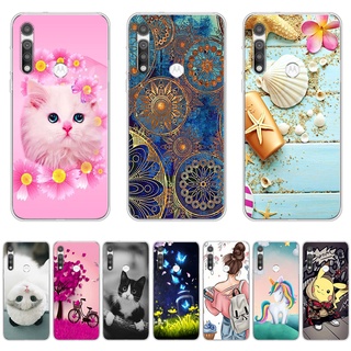 เคสโทรศัพท์มือถือ ซิลิโคนนิ่ม TPU กันกระแทก ลายธีมแมวสีชมพู A30 สําหรับ Motorola Moto G Fast G power G8 play Edge