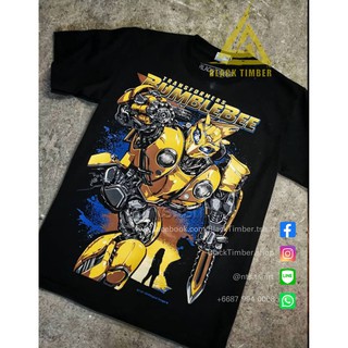 BT 131 Bumblebee Transformers เสื้อยืด สีดำ BT Black Timber T-Shirt ผ้าคอตตอน สกรีนลายแน่น S M L XL XXL