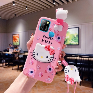 HELLO KITTY เคสโทรศัพท์มือถือลายการ์ตูนคิตตี้สีชมพูสําหรับ Infinix Smart 5