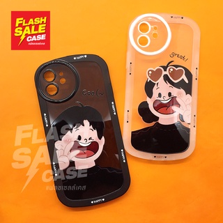 OPPO A15 A16 A53 A57(2022) A77(5g) Reno 7z(5G) เคสมือถือนิ่มใส TPU กันกล้องกลมพิมพ์ลายการ์ตูน