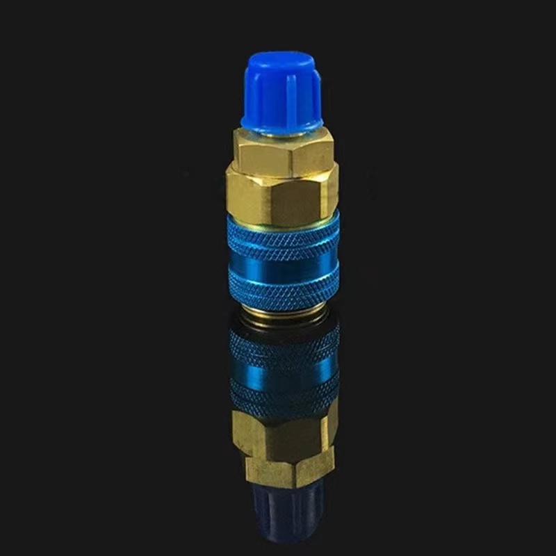 QC-12 คอปเปอร์ เติมน้ำยาแอร์ R134a แพคคู่ (สีน้ำเงิน+สีแดง) AC Coupler R-134a คอปเปอร์แอร์ หัวเติมน้ำยาแอร์134 QC-12 ราคา ถูกที่สุด ดีลบีเคเค แกลเลอรีภาพที่ 3