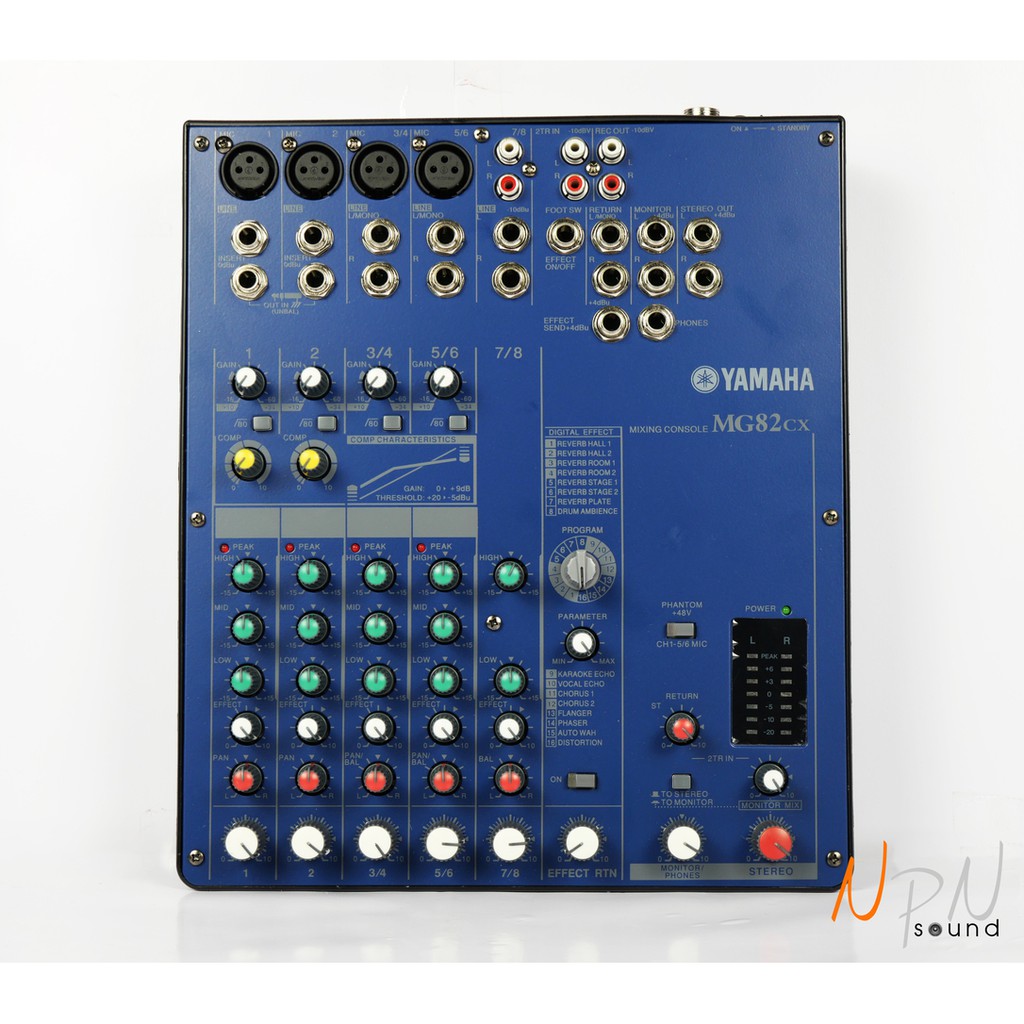มิกเซอร์ขนาดเล็ก 8ช่อง MG82cx พร้อมเอ็ฟเฟ็คในตัว 16โปรแกรม มิกเซอร์พกพา งานคาราโอเกะ