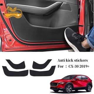 แผ่นคาร์บอนไฟเบอร์ ป้องกันขอบประตูรถยนต์ สําหรับ Mazda Cx-30 2019 2020