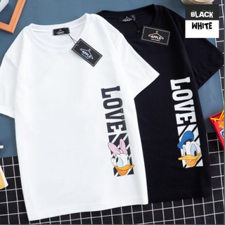 🆕️เสื้อคอกลม ลายLOVE DUCK ผ้าโปโล✅