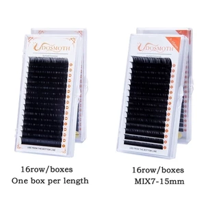 DOSMOTH ขนตา ขนตาปลอม 16row 5boxes 0.07 B/C/CC/D lash individual eyelash lashes soft eyelash extension False eyelash
