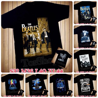 เสื้อวง THEBEATLES  เสื้อยืดวง PINKFLOYD สกรีนหน้า - หลัง