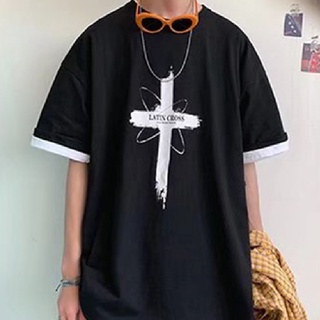 【M-8XL】เสื้อยืดลําลอง แขนสั้น คอกลม พิมพ์ลายการ์ตูน ทรงหลวม ขนาดใหญ่ สไตล์ฮิปฮอป แฟชั่นฤดูร้อน สําหรับผู้ชาย และผู้หญิง