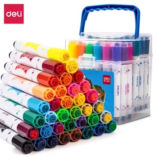 สีเมจิก ปากกาสีน้ำ ไร้สารเคมี มีหัวสแตมป์ สำหรับเด็ก ล้างออกง่าย Non-toxin