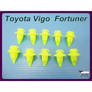 TOYOTA VIGO FORTUNER WHEEL LOCKING CLIP SET (10 PCS.) "GREENISH YELLOW"  // กิ๊บล็อคโป่งล้อ สีเขียวอมเหลือง (10 ตัว)