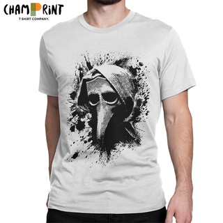 ถูกสุดๆเสื้อยืดคอกลม แขนสั้น ผ้าฝ้าย 100% พิมพ์ลาย The Plague Doctor In Black สไตล์ฮาราจูกุ สําหรับผู้ชาย และผู้ใหญ่