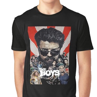 ถูกสุดๆเสื้อยืด แขนสั้น พิมพ์ลายกราฟิก Billy Butcher The Tv Show สีดํา สําหรับผู้ชายรหัสเต็ม