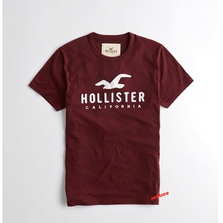 [S-5XL]Hollister เสื้อยืด คอกลม ผ้าฝ้าย สําหรับผู้ชาย เสื้อยืดผู้ชาย men t-shirt